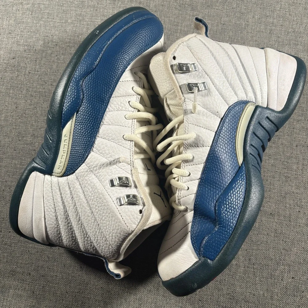 Jordan 12 Retro French Blue Mens Sz 10 White Blue 130690-113 Replacement Strings